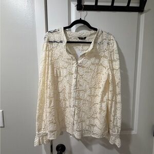 Elegant Cream Lace Blouse